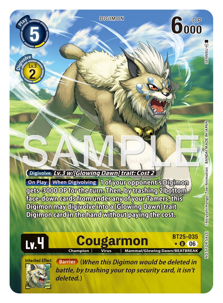 digimon_tcg_EN's tweet image. [REVEALS]

Hello Digimon Tamers!
Today’s box toppers are [BT25-046 Gekkomon] &amp;amp; [BT25-035 Cougarmon]! #BEATBREAK

BOOSTER DUAL REVOLUTION [BT-25]
In stores May, 2026!
world.digimoncard.com/products/pack/…

#DigimonCardGame
#DigimonTCG
#Digimon