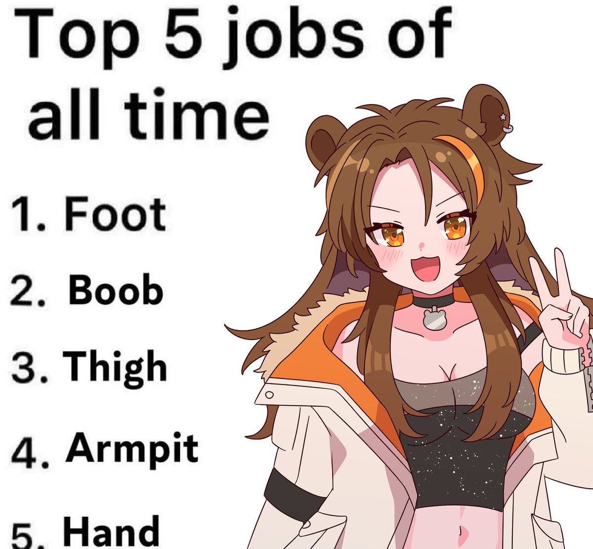 kionafu's tweet image. favorite job?
#vtuber #meme