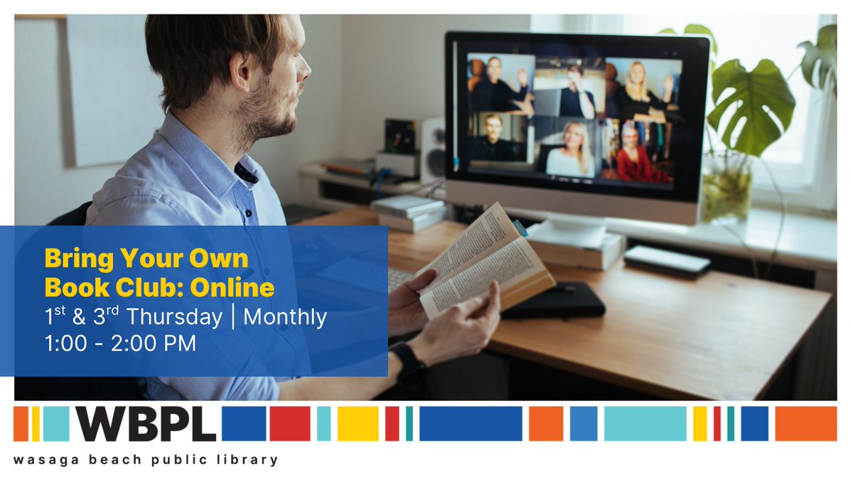 BeyondBooksWBPL's tweet photo. 📚 Bring Your Own Book Club
💻 Online via Zoom
📅 1st &amp; 3rd Thursdays | ⏰ 1–2 PM

Bring what you’re reading and enjoy relaxed conversation with fellow book lovers — listening welcome too.

📖 Free | 👋 New participants welcome
🔗 https://t.co/bXBC1uUHYH https://t.co/Gw98YkCpNg