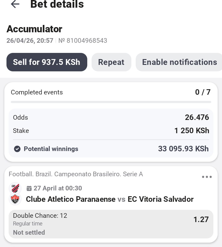 chronicle_tips's tweet image. Be pure stake with me 💪💪💪 
No regrets on this 💪💪 
Midnight banker ‼️‼️ 

Register Afropari Now🔰🔰🔰
REG📲📲 bit.ly/SIMBAAFROPARI
#Promocode👉👉DBO 

#Boooking code👉 28UD4

           #succes🍀🍀🍀