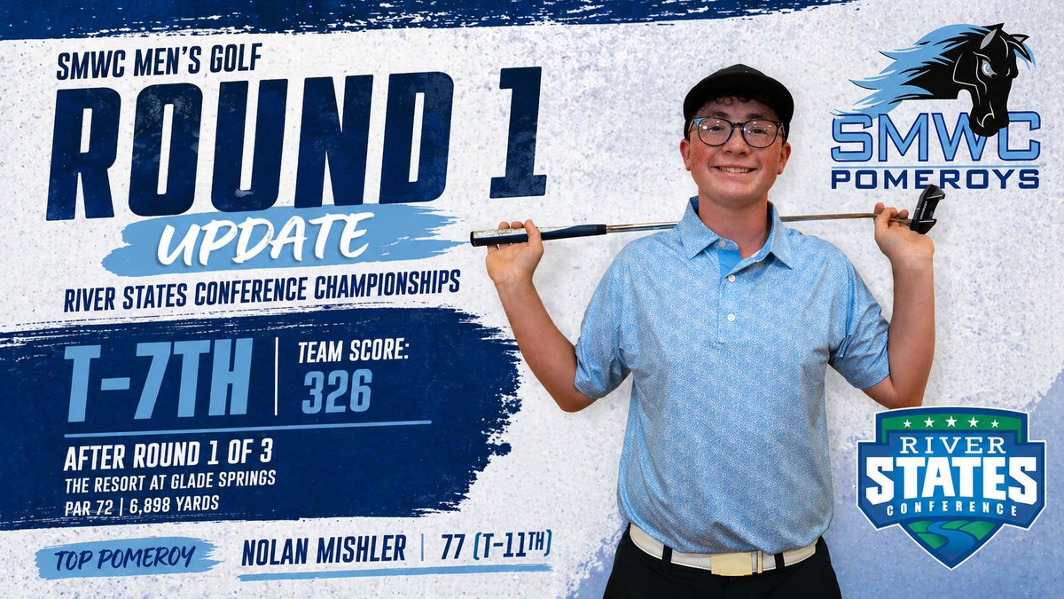 SMWCAthletics's tweet photo. Day 1 complete ⛳️

Pomeroys T-7 (326) at RSC Championships
Mishler leads (77, T-11)

2 rounds left… time to climb ⬆️🔥 https://t.co/DGCcNvuZMN