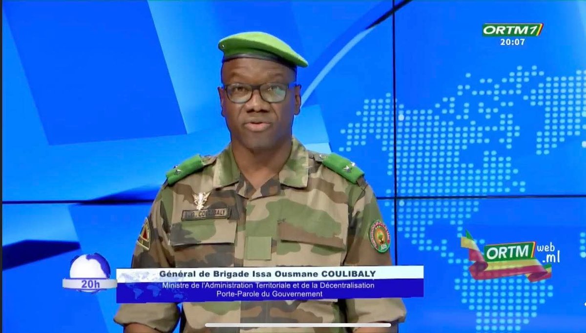 pulse_niger's tweet photo. 🇲🇱 #Mali | Le Gouv malien a officiellement annoncé le décès du ministre Sadio Camara. En hommage à cette disparition, un deuil national de 2 jours a été décrété à compter de ce lundi.
Nos pensées vont au peuple malien en cette douloureuse circonstance. Paix à son âme.
#AES https://t.co/R52f5aZZc0