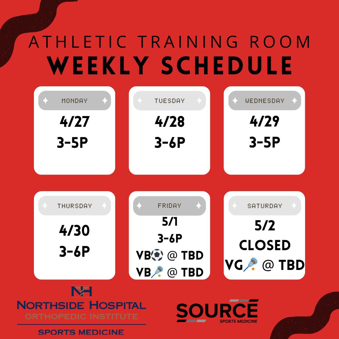 HornsSportsMed's tweet photo. Here’s our ATR hours week! Make sure to come out and support @lambertsoccer , @hornlacrosse , &amp; @lambertgirlslax at their playoff games this week! 🤘🐂❤️ https://t.co/Twq0LPlsqT