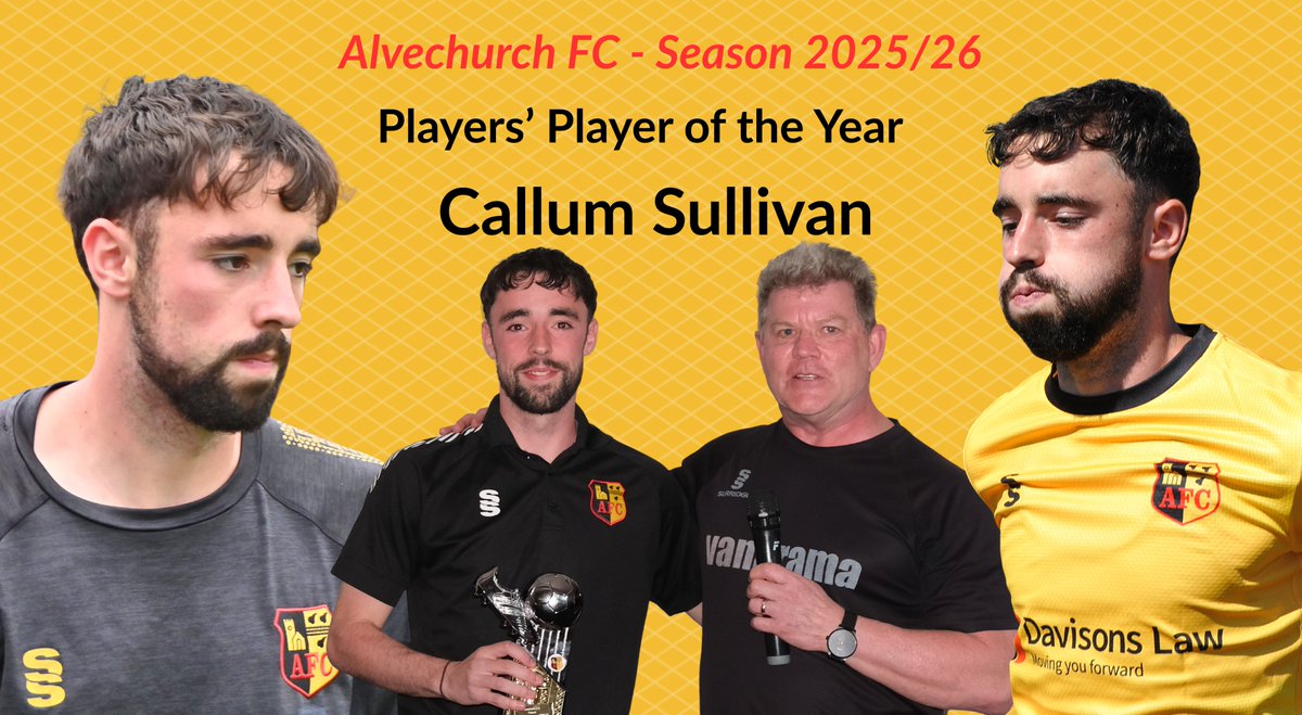 Alvechurch1st's tweet photo. A big well done to all the winners of yesterday's end of season awards!

Supporter's Player: Callum Sullivan
Manager's Player: Will Merrett
Players' Player: Callum Sullivan
Chairman's Player: Kieran Wakefield

#UpTheChurch⛪️ https://t.co/8i46Rt7O3Q