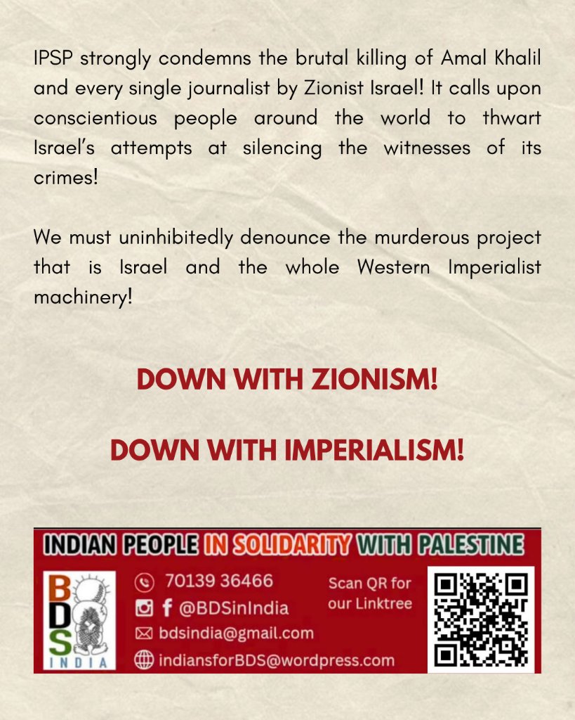 Indian People in Solidarity with Palestine tweet media