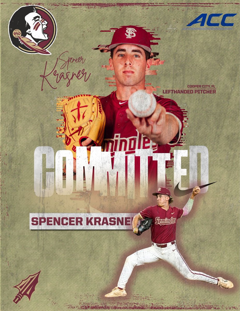 kraz_sj's tweet photo. Committed!! Go Noles! Super grateful for everyone who’s been apart of this journey. @posethehose @DrewLinder51 @CoachMegahee @Noles247 @FSUBaseball https://t.co/9Svp8BgSWG