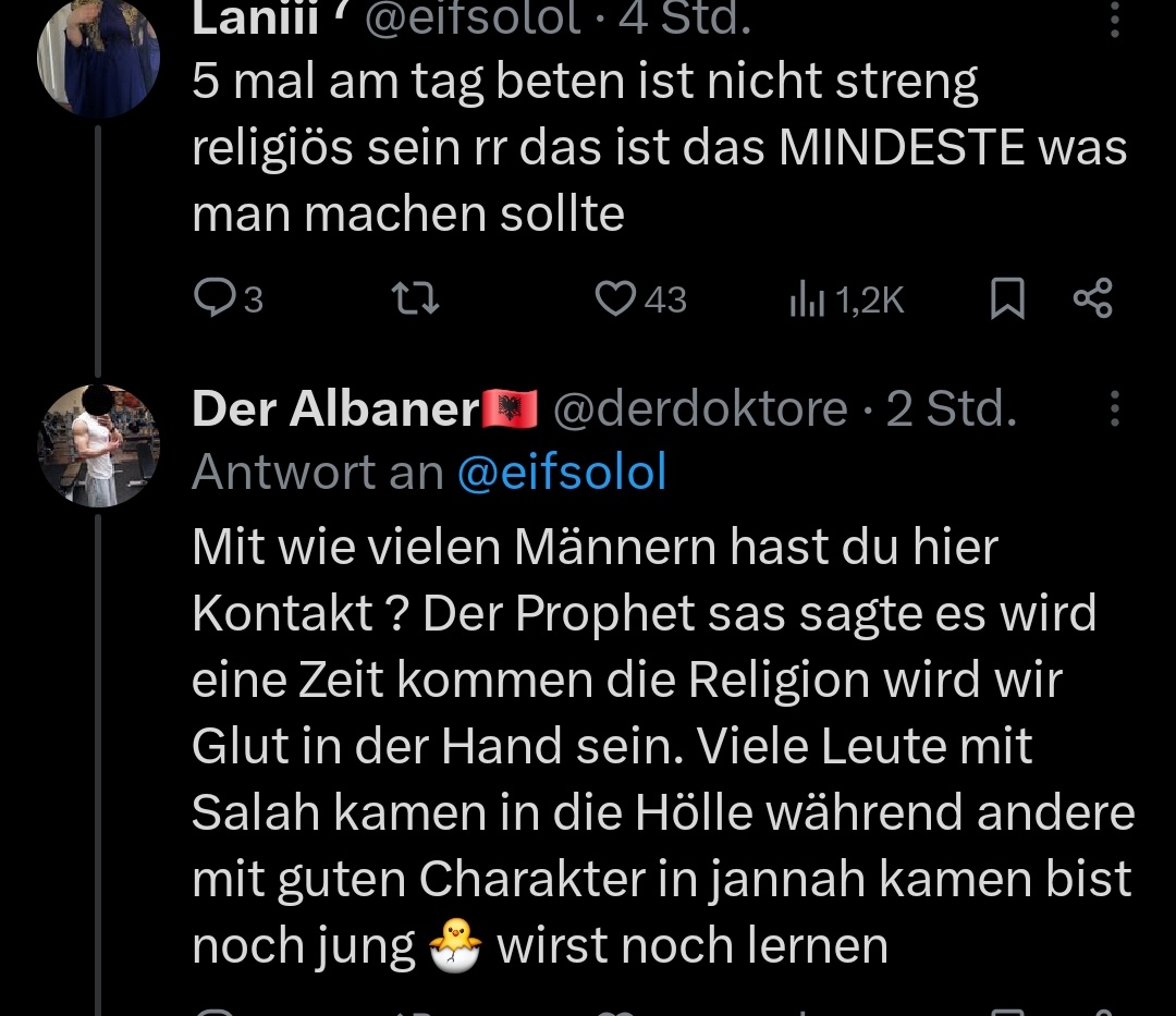 SyntaxAbi's tweet photo. @derdoktore @abn_bn7857 @eifsolol Dann solltest du dich besser ausdrücken in shaa Allah und keine unnötigen Kommentare bringen 🌹 Möge Allah uns vergeben https://t.co/wuuOZAXz2e