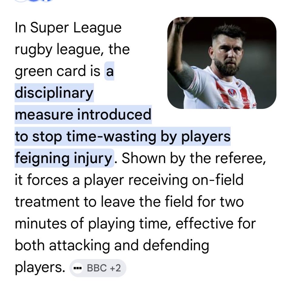 In rugby league to stop the cheating fuckers?