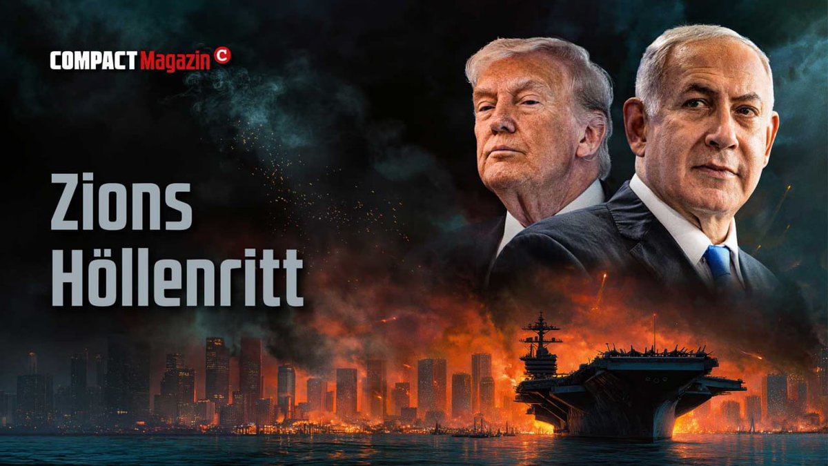 Zions Höllenritt: Wie Netanjahu die USA in den Untergang reißt 🔥

🟥 Die Mai-Ausgabe von COMPACT-Magazin bohrt nach, wo der Mainstream versagt: Im Mittelpunkt steht die Frage, wie Israels Ministerpräsident Benjamin Netanjahu die Vereinigten Staaten immer tiefer in eine