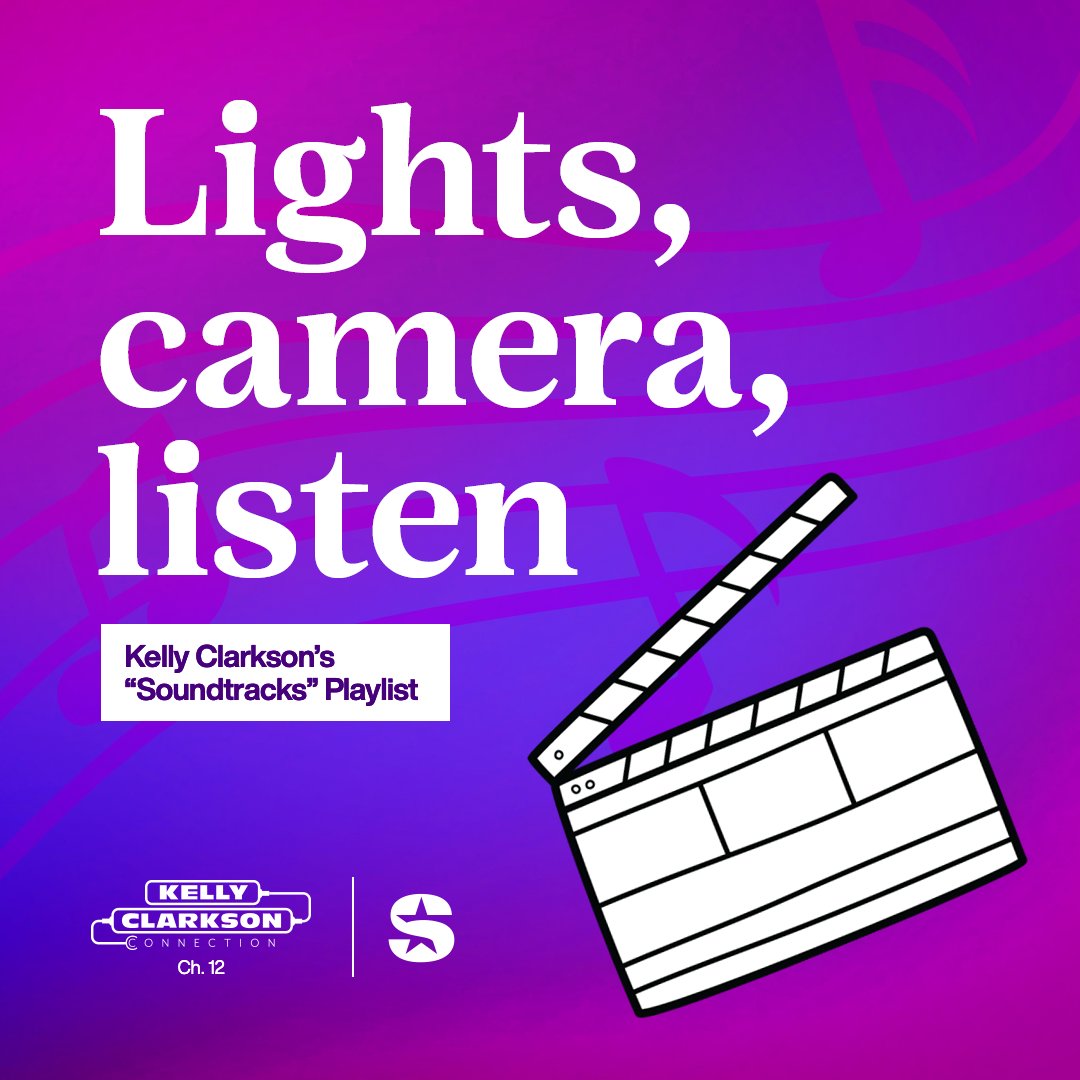 kellyclarkson's tweet photo. Everyone loves a soundtrack! Listen to my soundtracks playlist  @SIRIUSXM on channel 12. https://t.co/2wgBlhVAeM https://t.co/wG5Z9Wn4W9