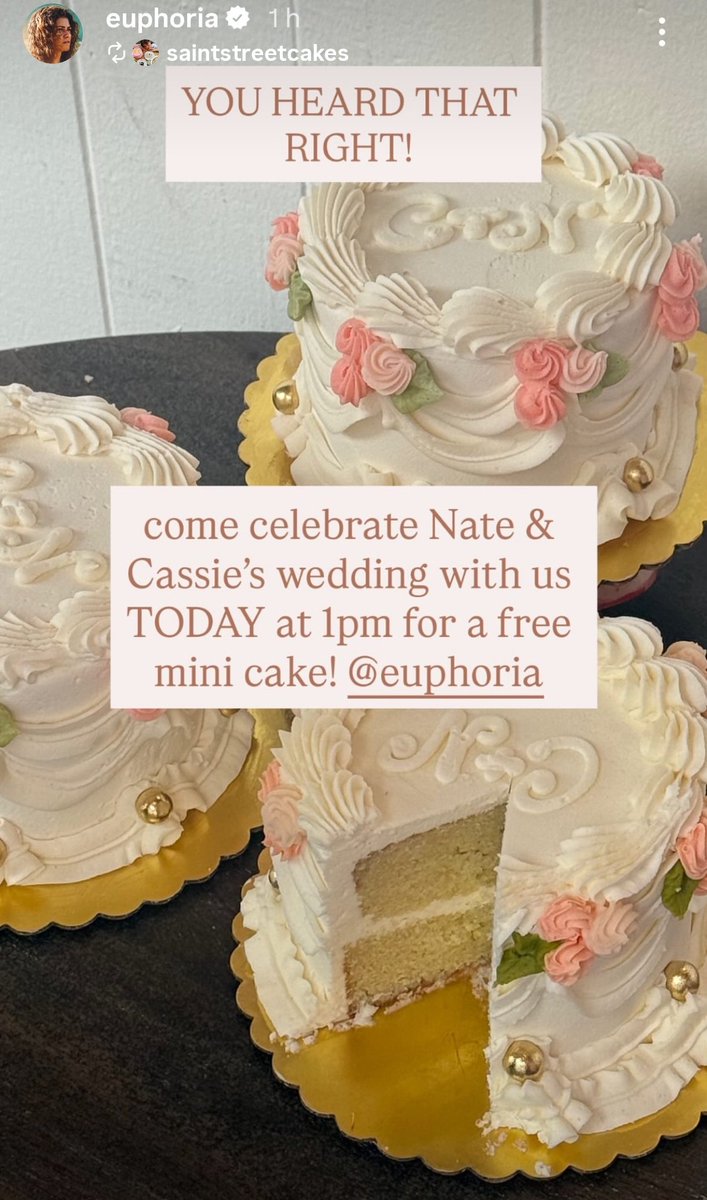 catering - euphoria cakes london Images High Quality... Euphoria and HBO are giving away little wedding cakes for those who ...