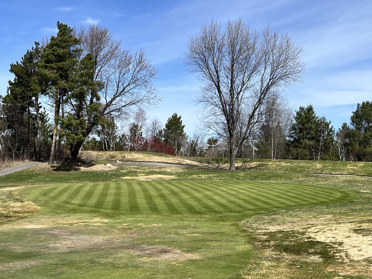 Long winter but greens survived! Not without some damage but to be expected. Got a start on the first mow with our walkers.