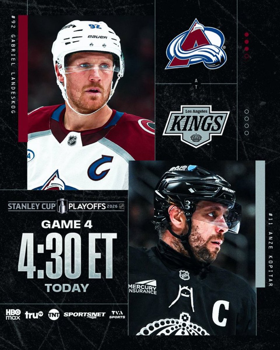 AdoHernandez27's tweet image. #Avs go for their 6th playoff sweep.

#Kings try to extend the career of Anze Kopitar.

#GoAvsGo | #GoKingsGo | @NHL