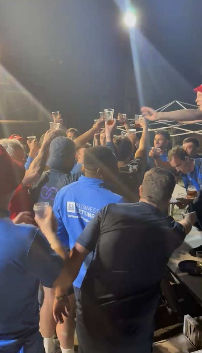 knighty1gk's tweet photo. Gave it a right good go on the pitch and back at the club after🍻⚽️ last game Wednesday then the real hard graft starts. @BasTownFC 💙⚽️ we wont change win or lose on the booze ⚽️🍻#UTT https://t.co/tSatao2xKj