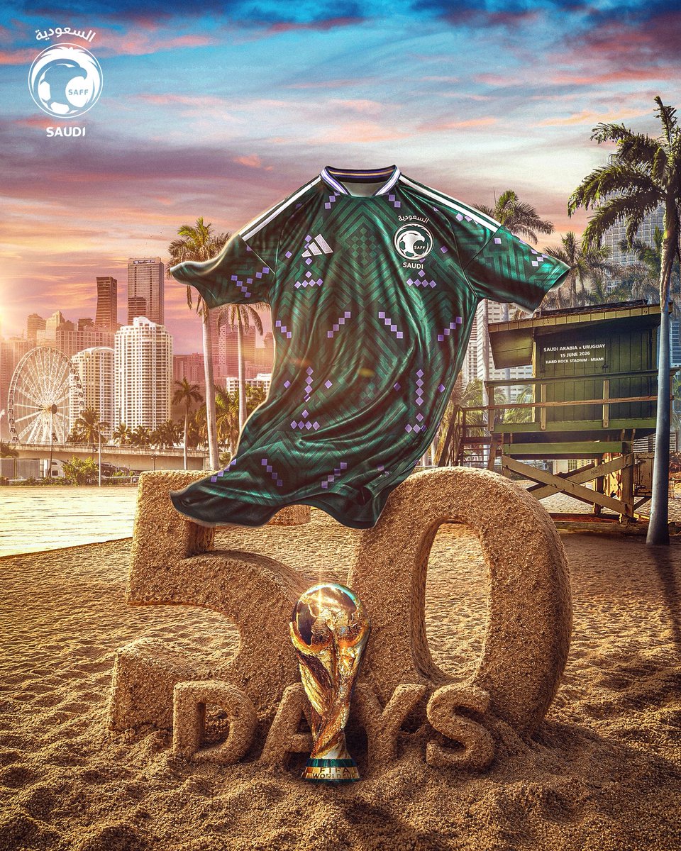 SaudiNT_EN's tweet image. 50 Days to go..! 🏆🔜
#GreenFalcons | #FIFAWorldCup