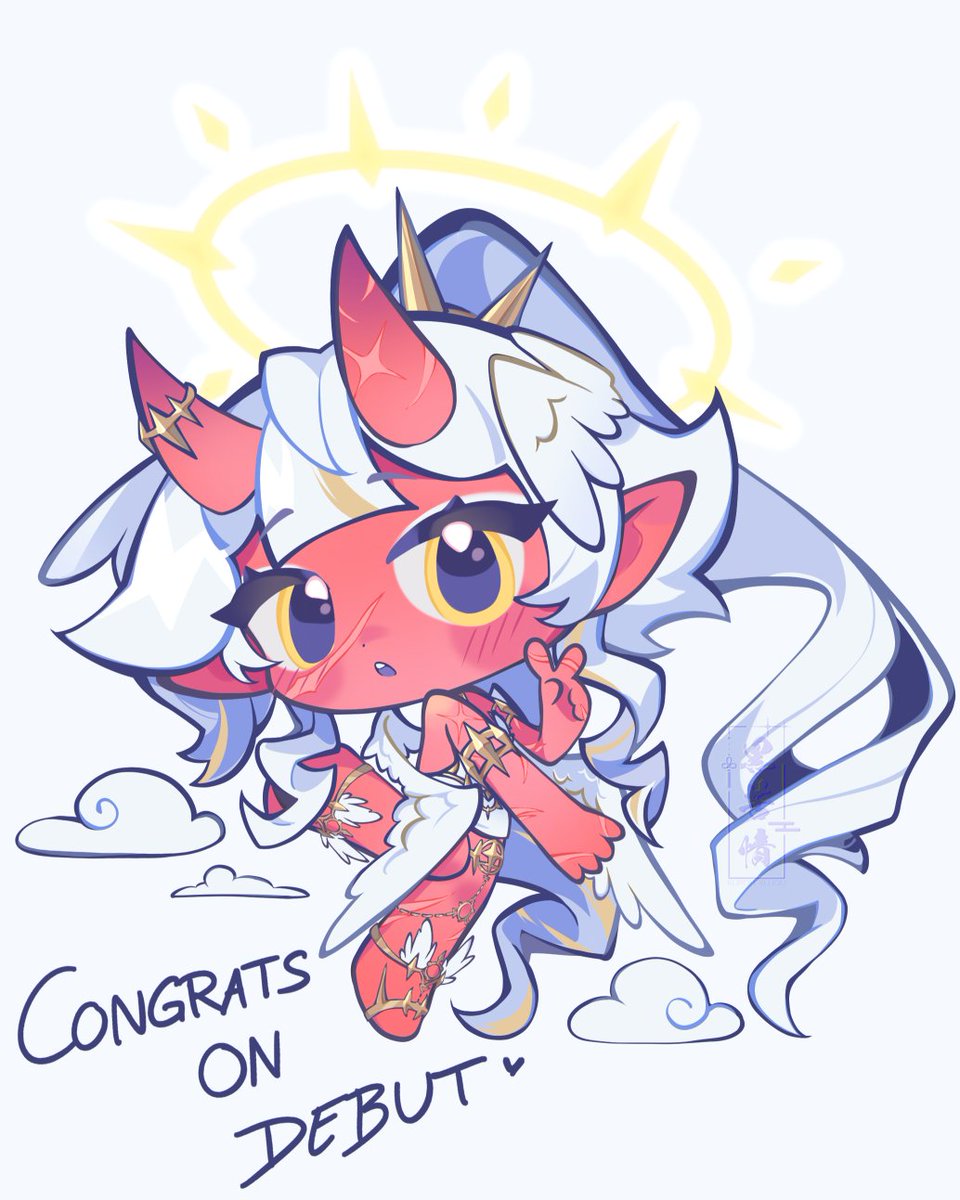 KurohKujou's tweet photo. CONGRATS ON YOUR ANGELIC DEBUT YOCOCOCOCOCO!!! 👹🪽
#akumillust https://t.co/yD2UzLkKtJ