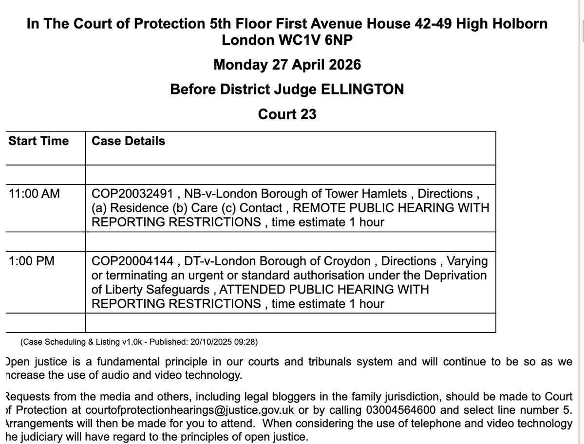 Open Justice Court of Protection Project tweet media