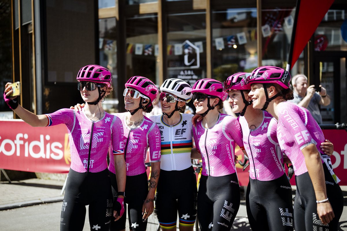 EF_Oatly's tweet photo. The Ardennes may be over but we still have so many things to show this year 💗 - Axelle Dubau-Prévôt

📸: @anoukflesch 

#efprocycling https://t.co/m01Rml1jYC