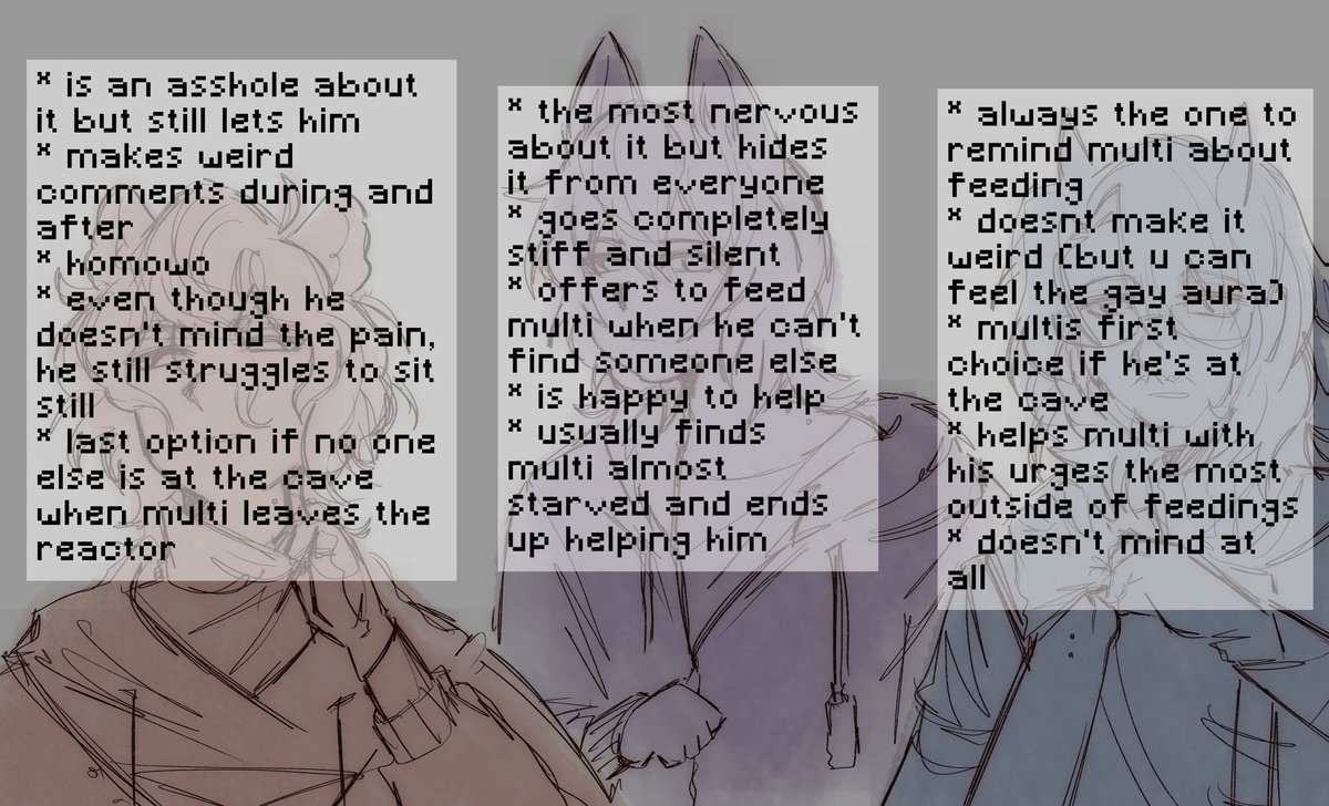 hellheradream's tweet photo. bites + headcanons https://t.co/pbLg3dssbe