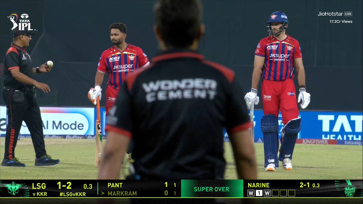 🚨 LSG REGISTERED THE LOWEST EVER TOTAL IN THE SUPER OVER HISTORY OF IPL. #LSGvsKKR