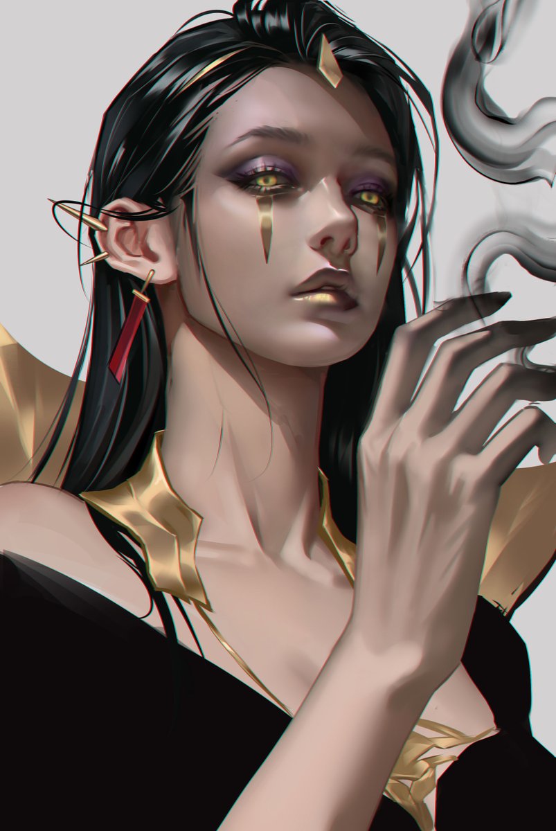 karmaterasuu's tweet image. Another leblanc portrait
#leblanc #artoflegends 
#leagueoflegends