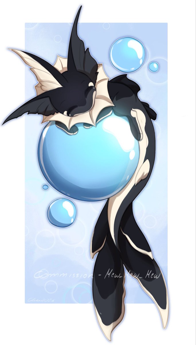 Orca Vaporeon on bubble