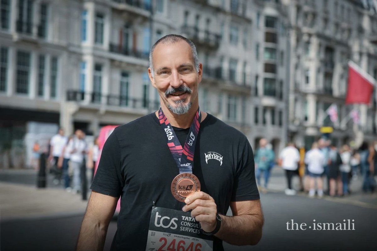 saleemsaimaa's tweet photo. Hazar Imam Shah Rahim #AgaKhan at the London Marathon 2026.
He crossed the finish line with a personal best time. ❤️
#AgaKhanV https://t.co/4ctDC6Cc34