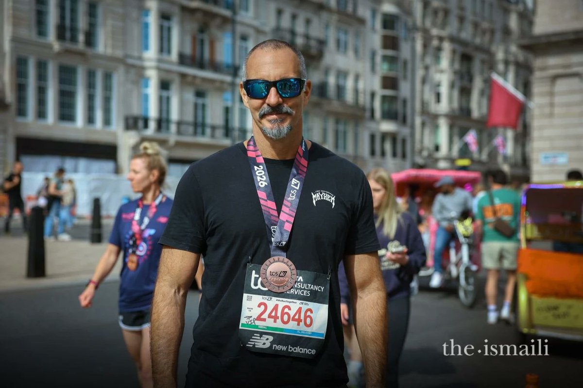 saleemsaimaa's tweet photo. Hazar Imam Shah Rahim #AgaKhan at the London Marathon 2026.
He crossed the finish line with a personal best time. ❤️
#AgaKhanV https://t.co/4ctDC6Cc34