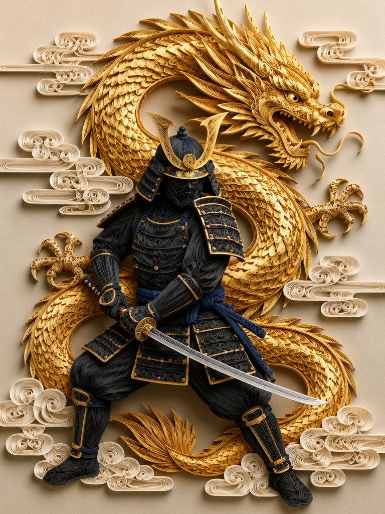 Samurai in Paper: A Warrior's Essence - PromptGather image 1