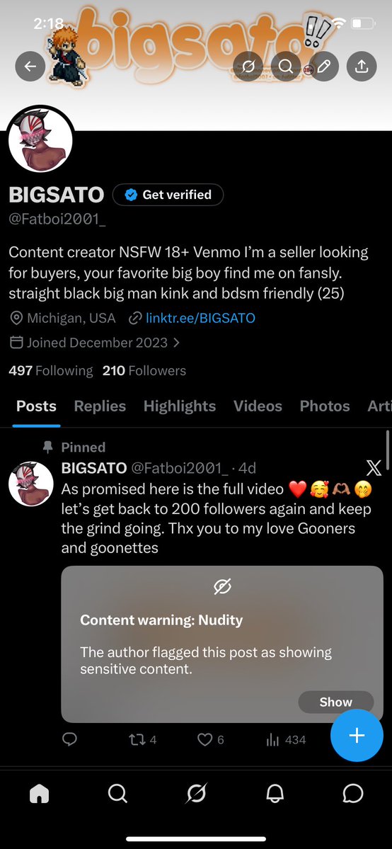 LFG we made it back to 200 followers thank you so much for supporting me Gooners and goonettes (even tho it might be bots🤦🏽‍♂️) let’s keep grinding for more plus size love