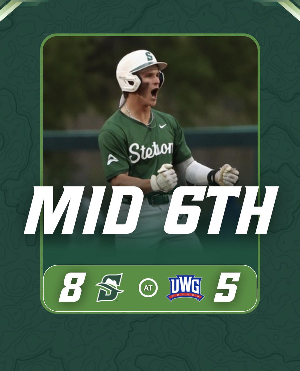 StetsonBaseball's tweet image. Cardiac Hats come storming back! 

A 6️⃣ run sixth inning puts the Hatters in front!

#GoHatters | @StetsonHatters