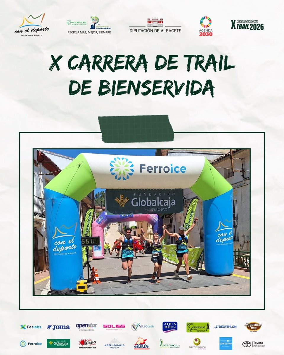DipualbaDeporte's tweet image. 🚩 #Trail | En #Bienservida, Rubén Rodríguez y Eva Valera vencieron en la 1ª cita de la #CopaTrail; Antonio Cantos y Camila Goette ganaron en la X Carrera de Trail.

¡La crónica! 👇
deportes.dipualba.es/Noticias/Ver/9…

#CarrerasPopulares #atletaspopulares #Albacete #Atletismo #atletapopular