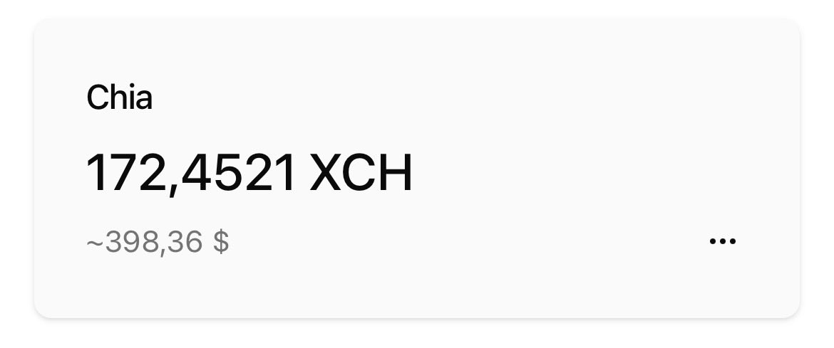 GreenModding's tweet photo. I’m buying 1 $XCH everyday  
Day 170, 171, 172 https://t.co/78GSDz7zxx