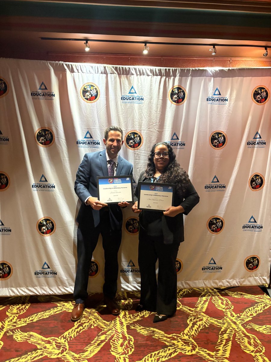 AEAcademies's tweet photo. Shoutout to our incredible ELD teacher, Mr. Jason Filizetti, for being recognized at the San Diego County Biliteracy event! 🎉 This honor highlights his yearlong dedication and commitment to supporting our ELD students. We’re grateful for the impact he makes every day! https://t.co/Oi8FI97p7h