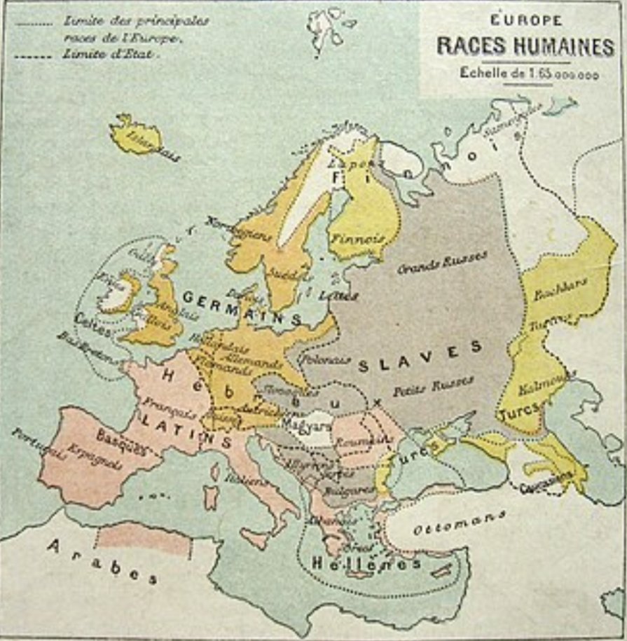 Esa creencia anglosajona de que el mundo se divide en 3 o 4 razas (blanco, negro, amarillo y marron) es un sub-producto colonial de la esclavitud y el nazismo para hacer tramites legales y determinar a que baño ibas o donde te podias sentar... es una generalizacion humana tan