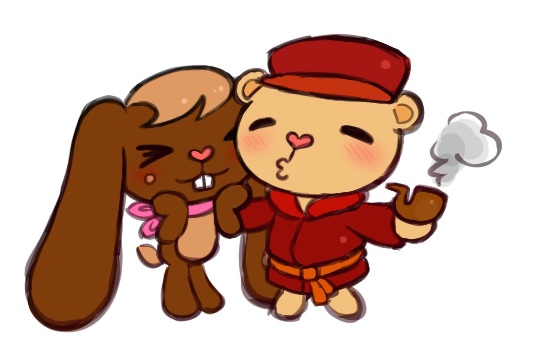 They get married and have a baby bunny bear yay :3 #happytreefriends #yumeship