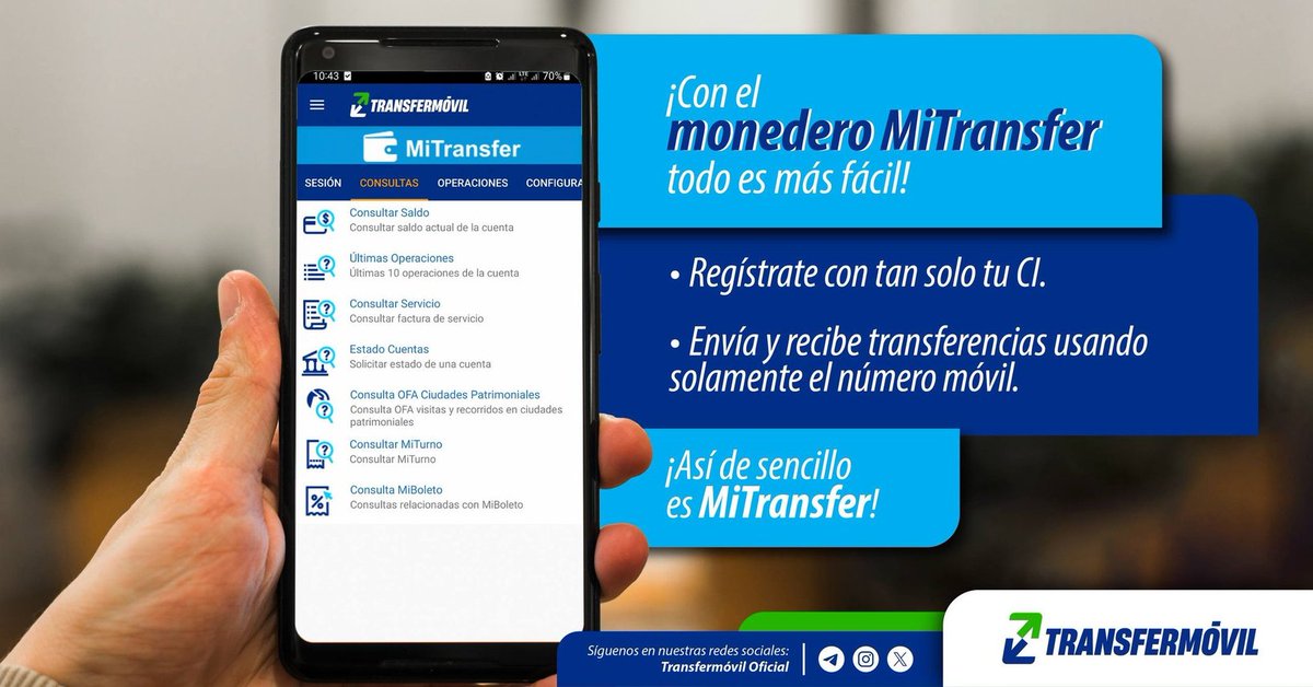 Monedero MiTransfer, una herramienta de pago rápida y segura para los usuarios poseedores de tarjetas magnética y para los que no la tienen.