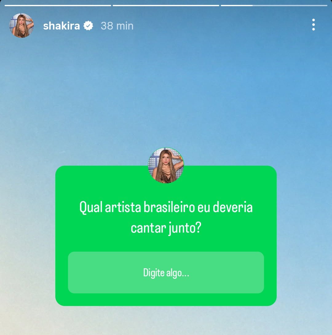 JoelmaUpdates's tweet photo. CALYPSO EMERGENCY 🚨 
Shakira abriu uma caixa de perguntas para indicarem artistas brasileiros pra ela levar ao "Todo Mundo no Rio"
Esse é o momento da união dos fãs da Joelma! Vamos fazer isso acontecer?!
Corram no storie dela! https://t.co/adSZDZGsoN