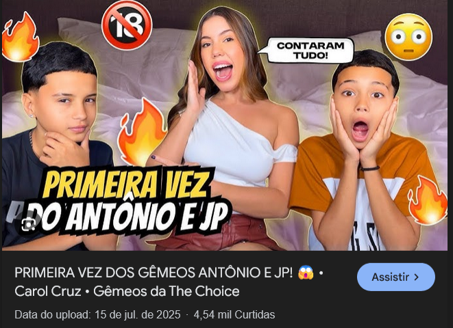 que porra é essa??? pode isso no youtube?? cadê o felca nessas horas