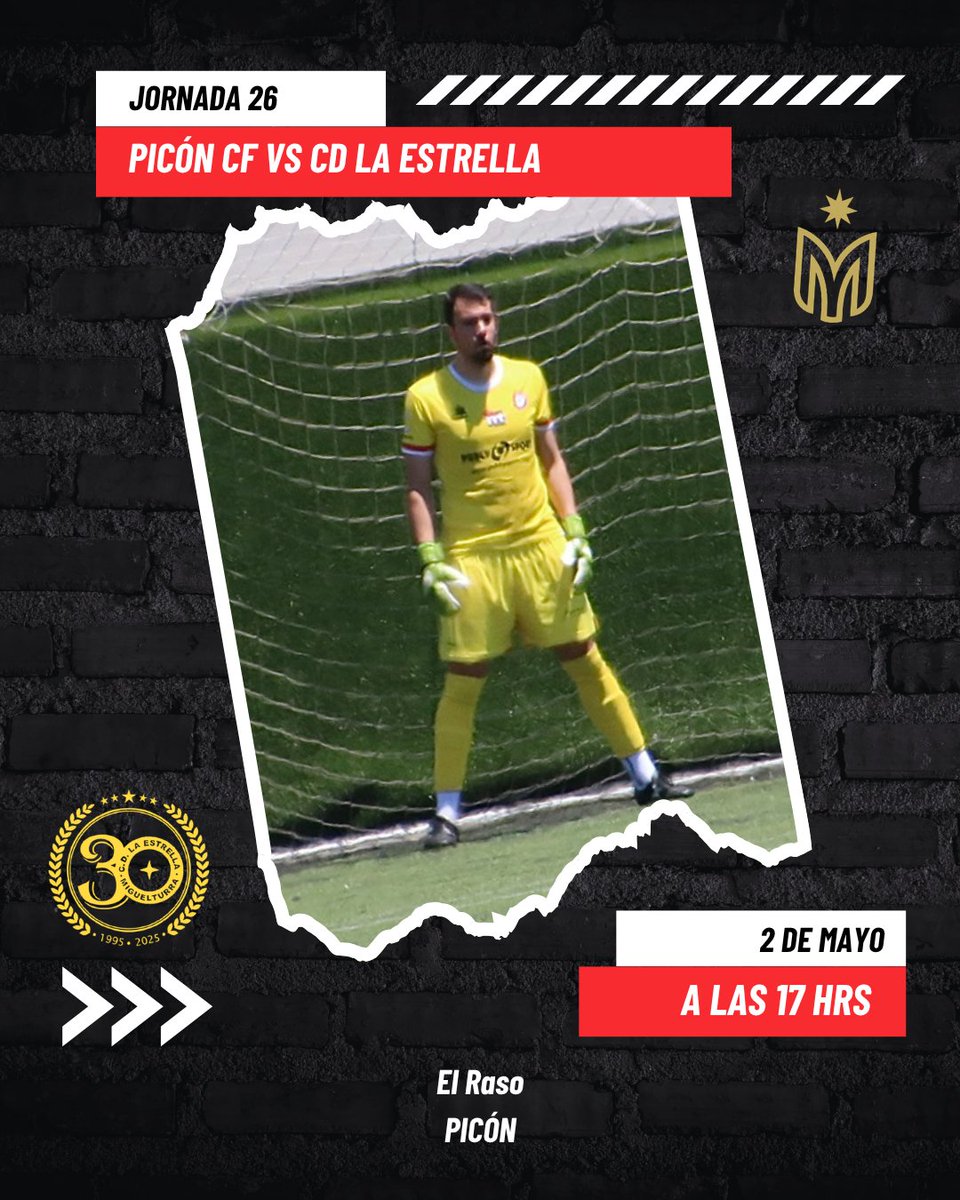 laestrellacd's tweet photo. 𝙋𝙍𝙊𝙓𝙄𝙈𝙊 𝙋𝘼𝙍𝙏𝙄𝘿𝙊 ⚔️

Visita al líder 🤠

🆚 Picón CF
➡️ Jornada 26
📆 02.05
🕒 17h
🏟 El Raso

#CDLaEstrella✨ https://t.co/GoQPUdtpns