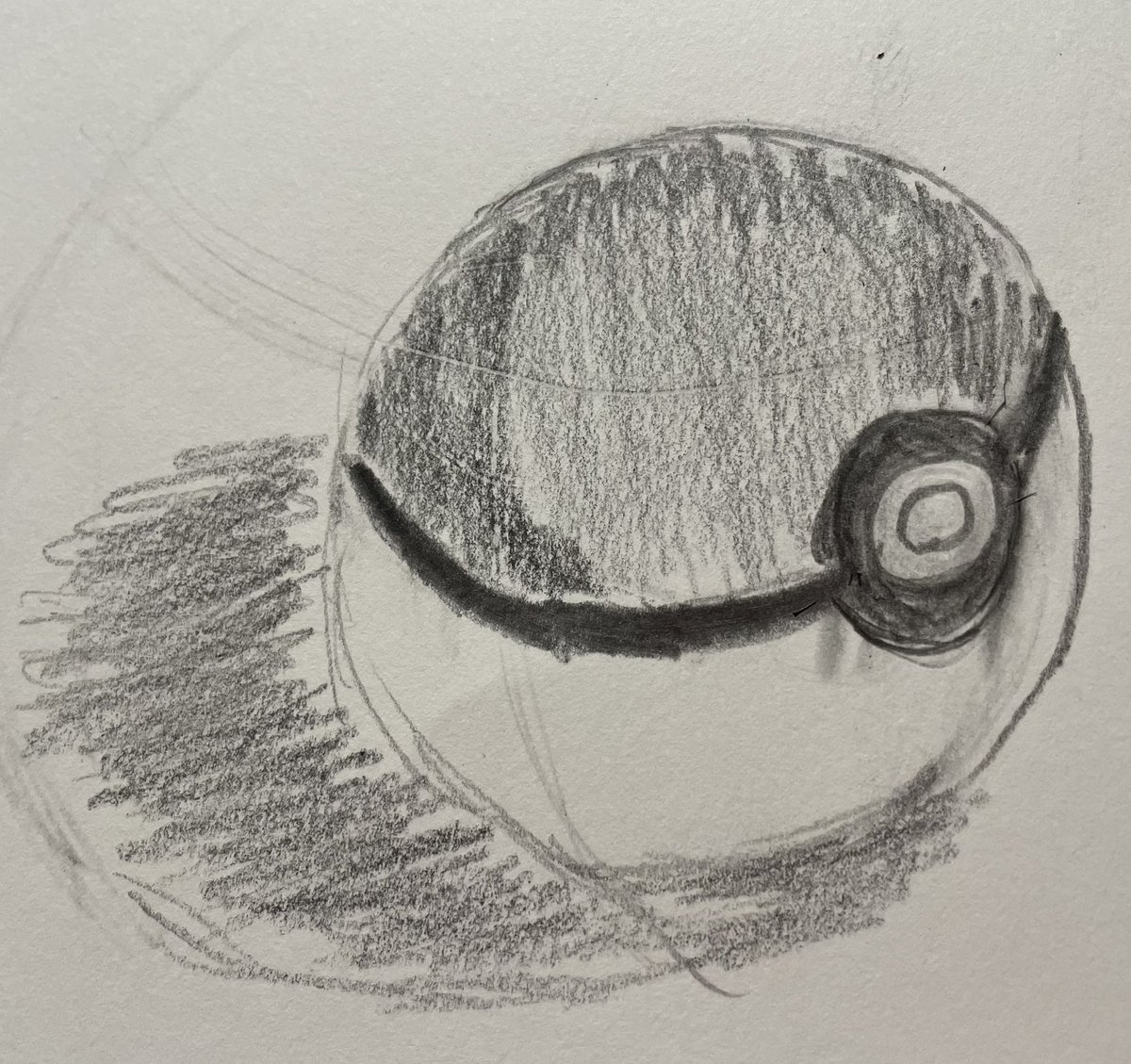 shikiseii's tweet image. Practiced traditional sketching with @reilativity today as a together activity 💕#sketch #traditionalart #pokeball #pokemon