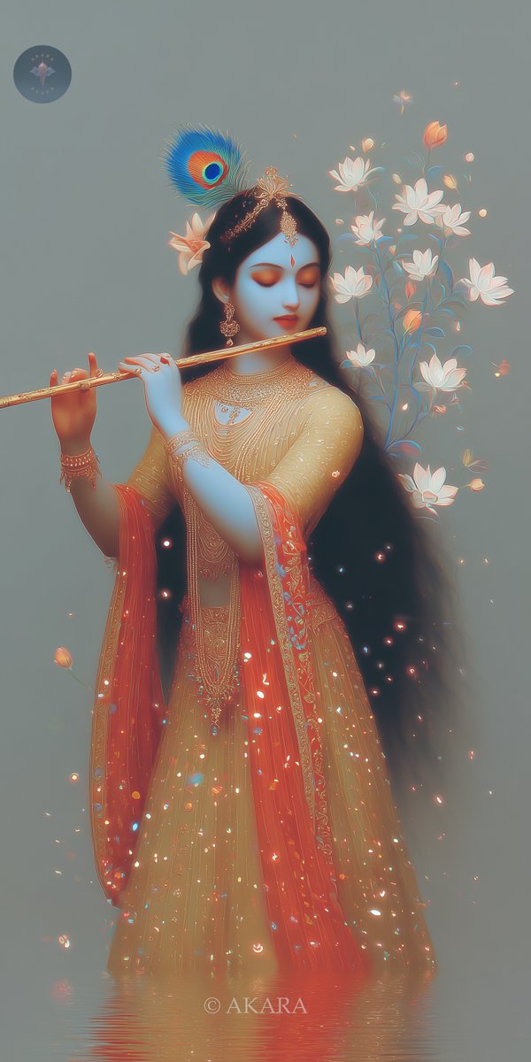 Akara__1's tweet image. In sacred longing, Radha's heart dissolves into Krishna's infinite blue 💙 Love is the ultimate surrender — where devotee becomes the Divine itself

#RadhaKrishna #DivineConnection #SacredArt #Bhakti #AkaraArt