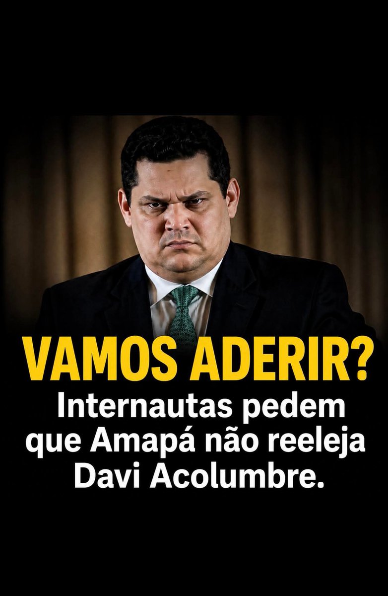 F U N D A M E N T A L.  Povo do Amapá, não reeleja o presidente (com letras minúsculas) do Congresso Nacional que não respeita a voz do povo, ao não dar andamento aos pedidos de impeachment.
FORA ALCOLUMBRE.