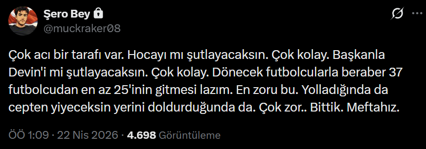 Kadroyu görünce vallahi gözüm kanıyor.