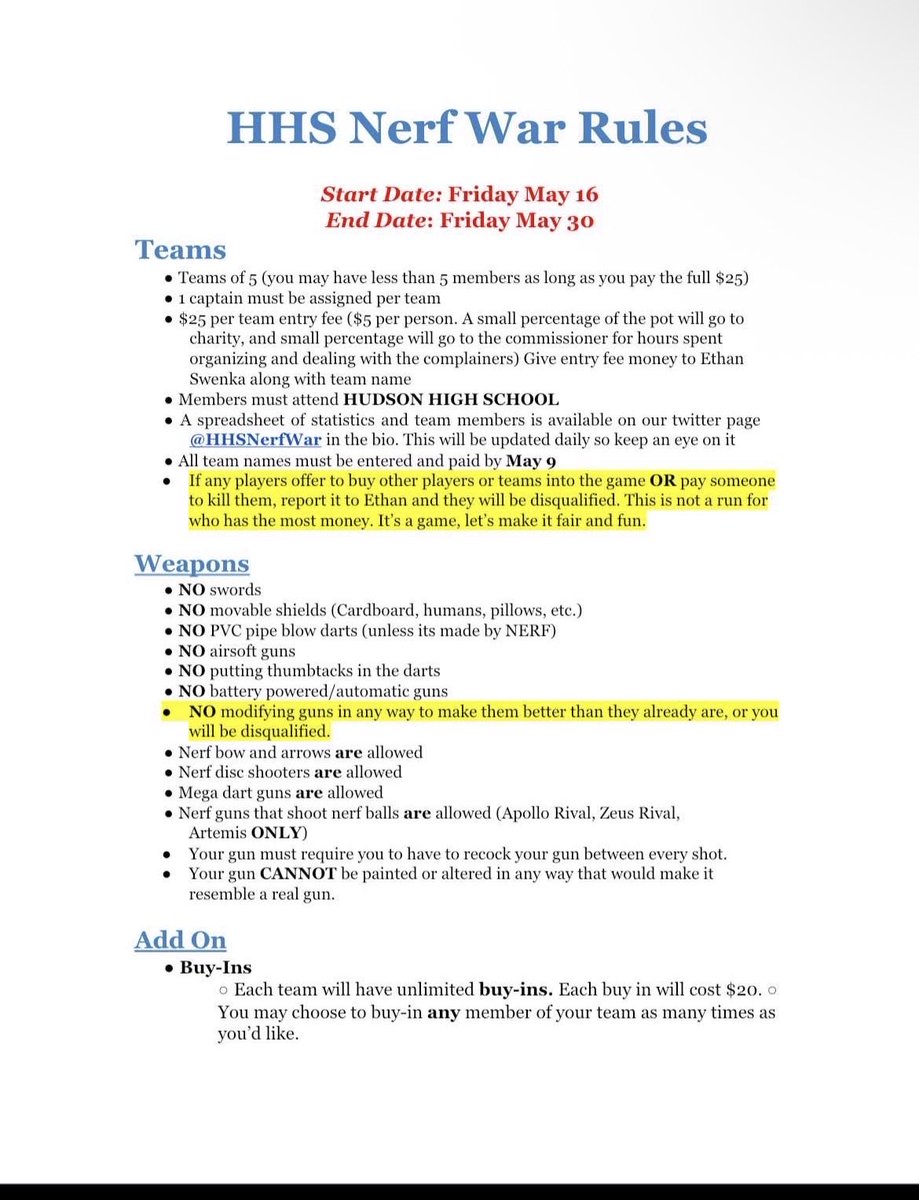 HHS Nerf War tweet media