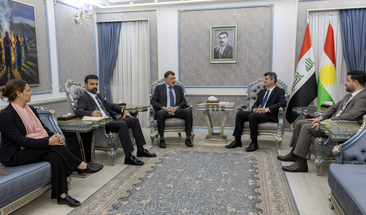 tobyharward's tweet image. Visiting #Dohuk, privileged to meet HE Govr Dr Ali Tatar, appreciative of the huge support provided to #refugees &amp;amp; #IDPs, recognizant of the significant strain on infrastructure &amp;amp; services, &amp;amp; pledging to address challenges of protracted displacement, &amp;amp; support voluntary return.