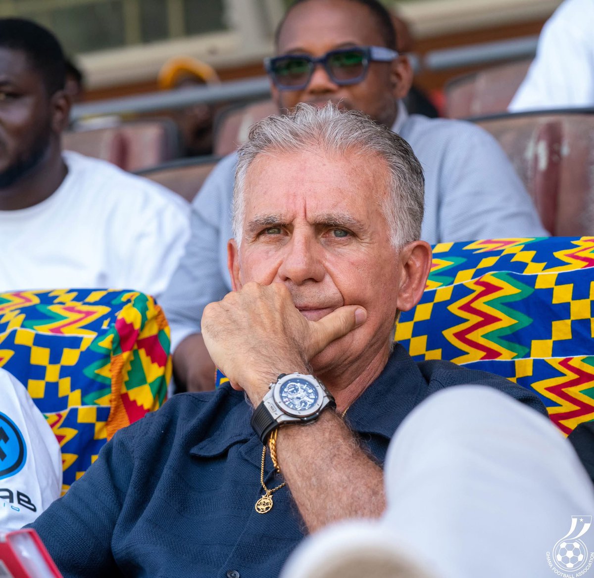 📸 Head Coach Carlos Queiroz watched on as the #BlackGalaxies were in action at the Accra Sports Stadium. 🏟️🇬🇭

#BlackStars