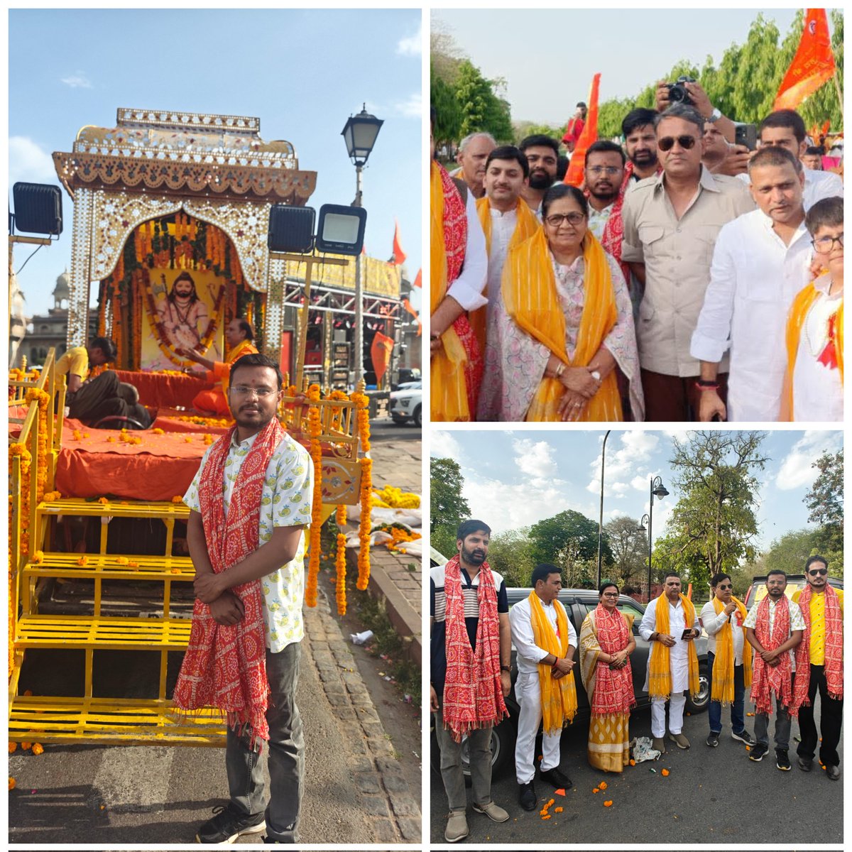 Yashdeepabvp's tweet image. जय परशुराम! राजस्थान ब्राह्मण यूथ विंग के तत्वावधान में भगवान परशुराम जी के जन्मोत्सव के उपलक्ष्य पर आयोजित "विशाल वाहन रैली एवं शोभा यात्रा तथा 1100 दीपों द्वारा महाआरती" कार्यक्रम में शामिल होने का अवसर प्राप्त हुआ ।
#Jaipur