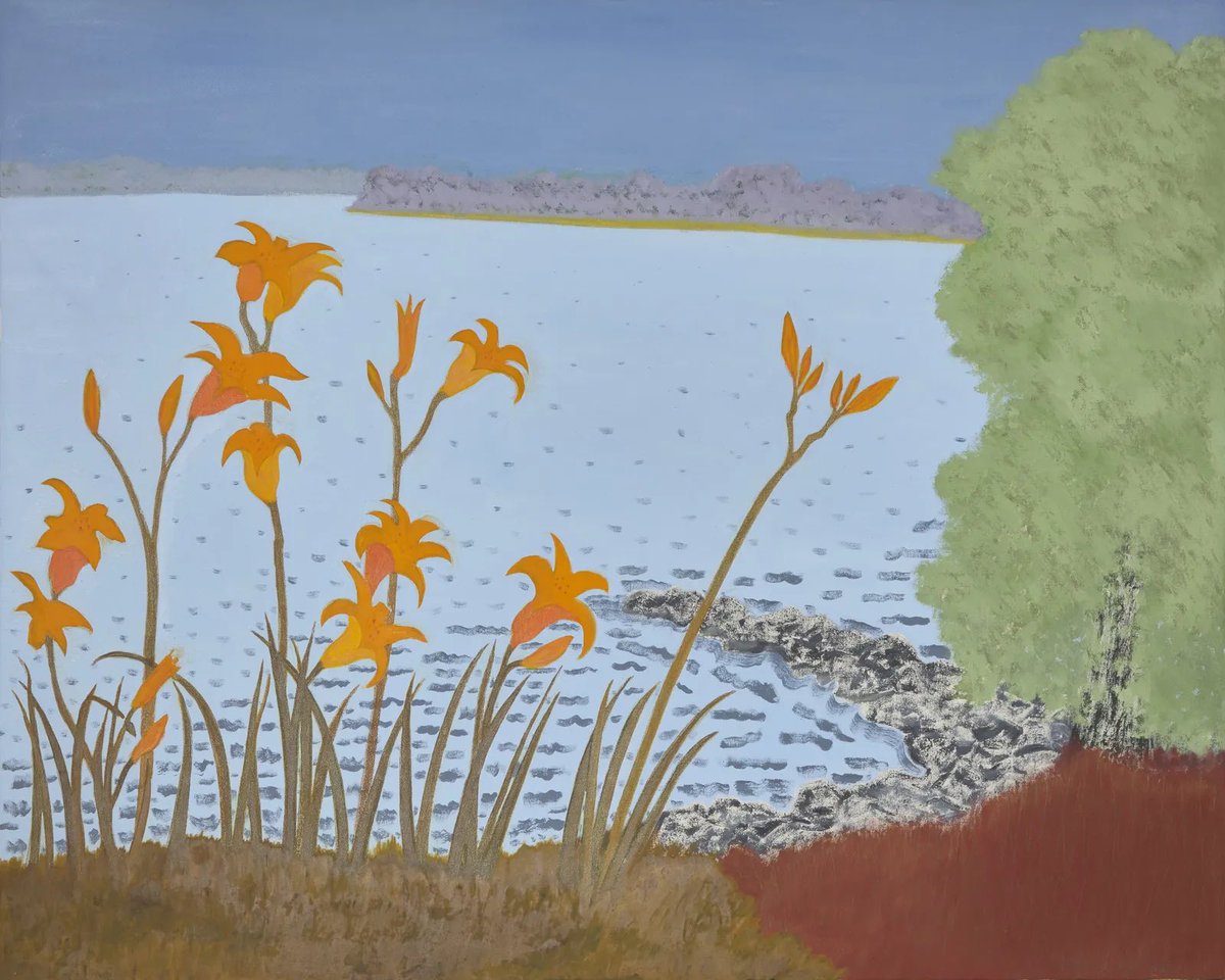 elena24563529's tweet image. #art #landscapes #lillies 
🎨March Avery
American Artist
Lillies by the Lake, 1983