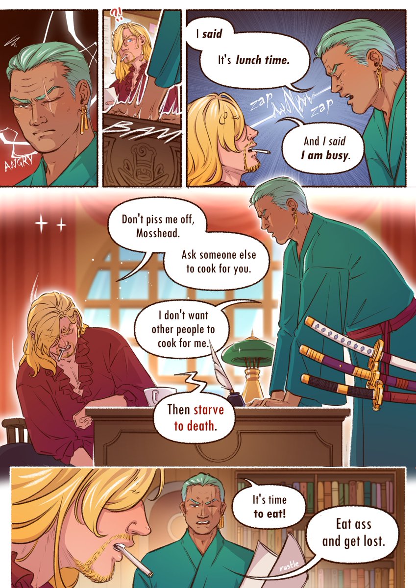 If QR-code doesn't work for you: boosty.to/sugar_saharok/…

This is 🔞 ONLY comic!
This is PDF ONLY comic!
Language: English

Plot: Sanji is a workaholic male wife. Zoro is hungry.
(40 y.o. ZoSan, PWP)